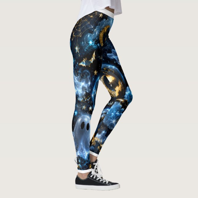 Legging Halloween Midnattende Bleu Or Fantômes et  (Droite)