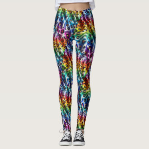 Legging imprimé léopard arc-en-ciel Couleurs viv