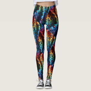 Legging imprimé léopard arc-en-ciel Couleurs viv