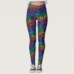 Legging imprimé léopard arc-en-ciel Couleurs viv