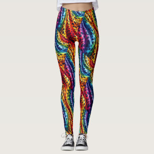 Legging imprimé léopard arc-en-ciel Couleurs viv