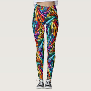 Legging imprimé léopard arc-en-ciel Psychédéliqu