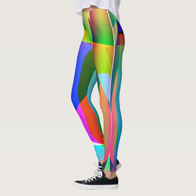 Legging Long Abstrait Multicolore (Gauche)