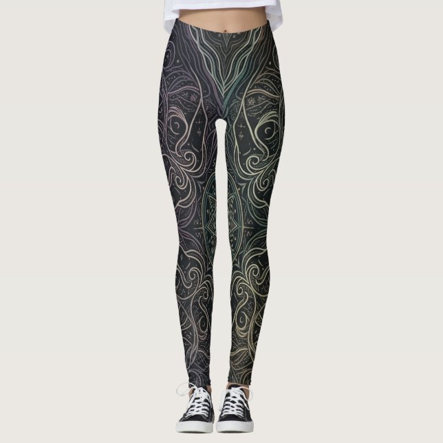 Legging Mandala Crépuscule Éthéré (Devant)