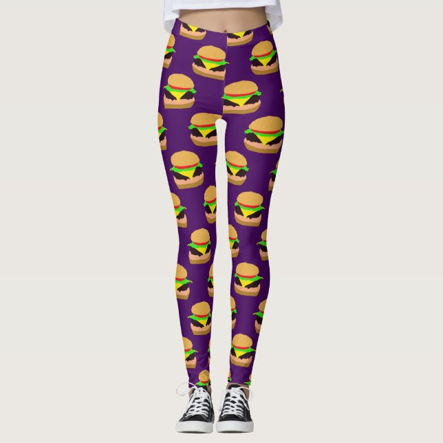 Legging motif cheeseburger (Devant)