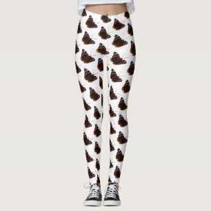Legging motif Papillon Amiral Rouge