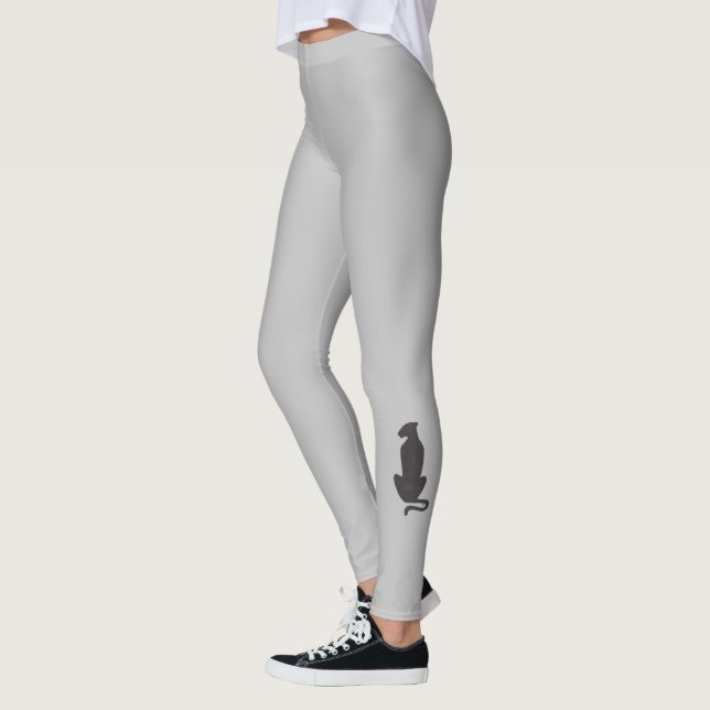 Legging silhouette de chat noir (Gauche)