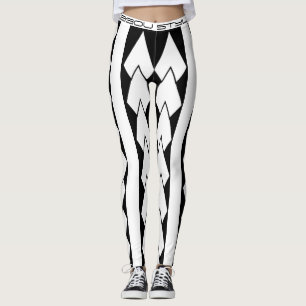 Legging style tribal blanc