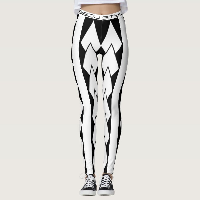 Legging style tribal blanc (Devant)