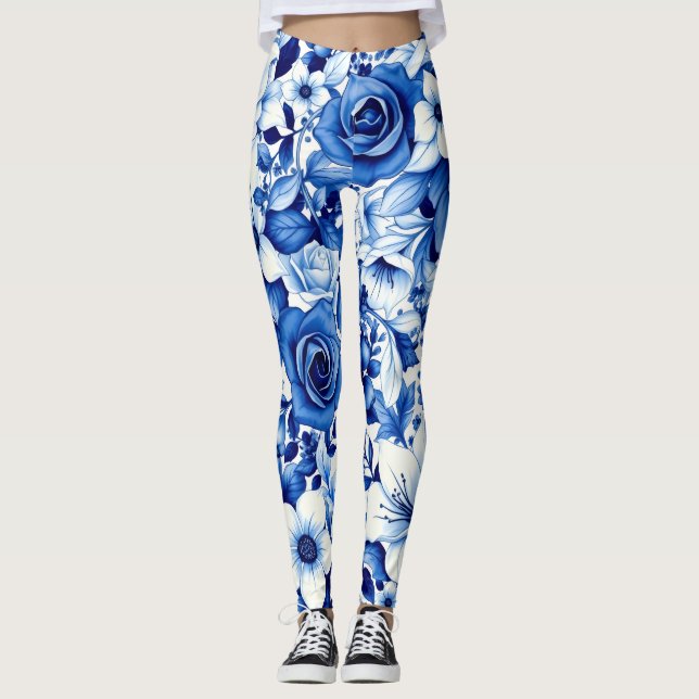 legging symphonie rose bleue (Devant)
