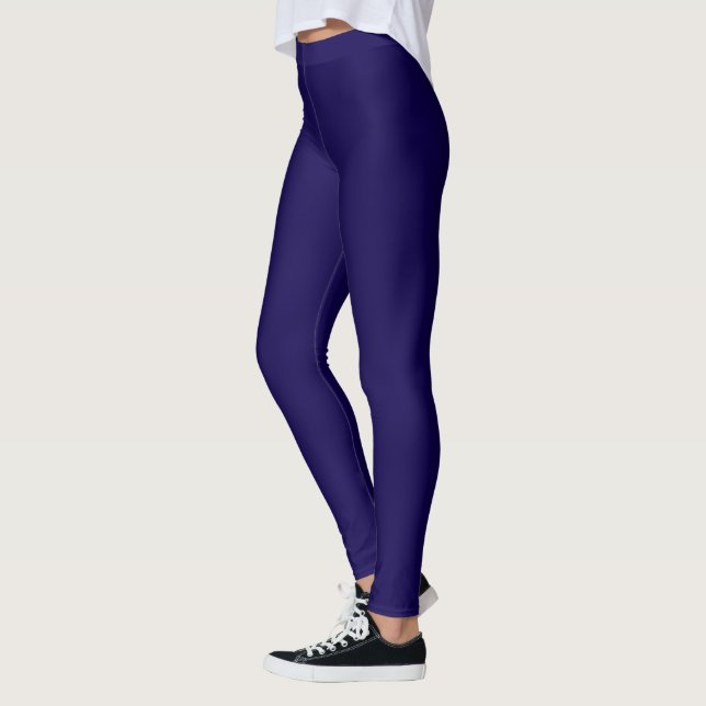 legging violet foncé taille haute (Gauche)