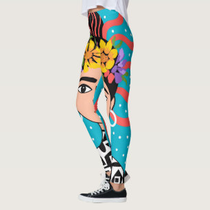 Legging Vue de Profil de Frida Kahlo - Yoga Visage