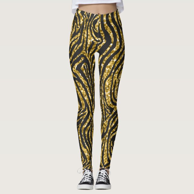 Legging Zebra, Legging animal pour les femmes (Devant)