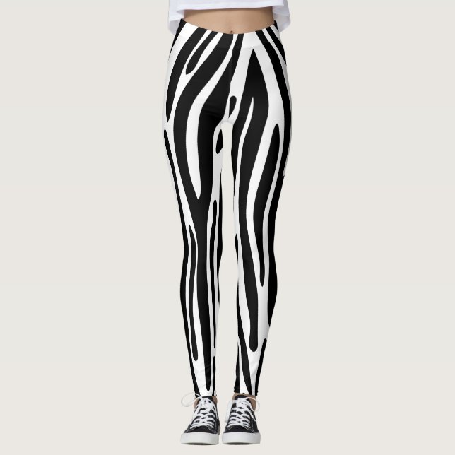 Legging Zebra, Legging animal pour les femmes (Devant)