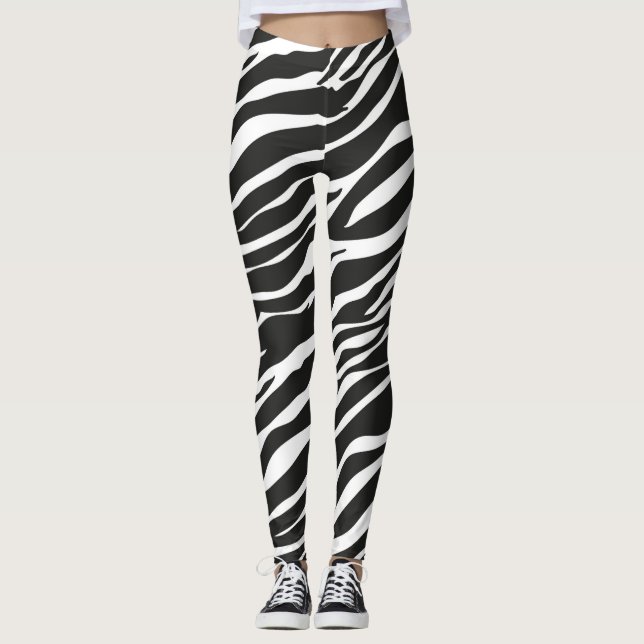 Legging Zebra, Legging animal pour les femmes (Devant)