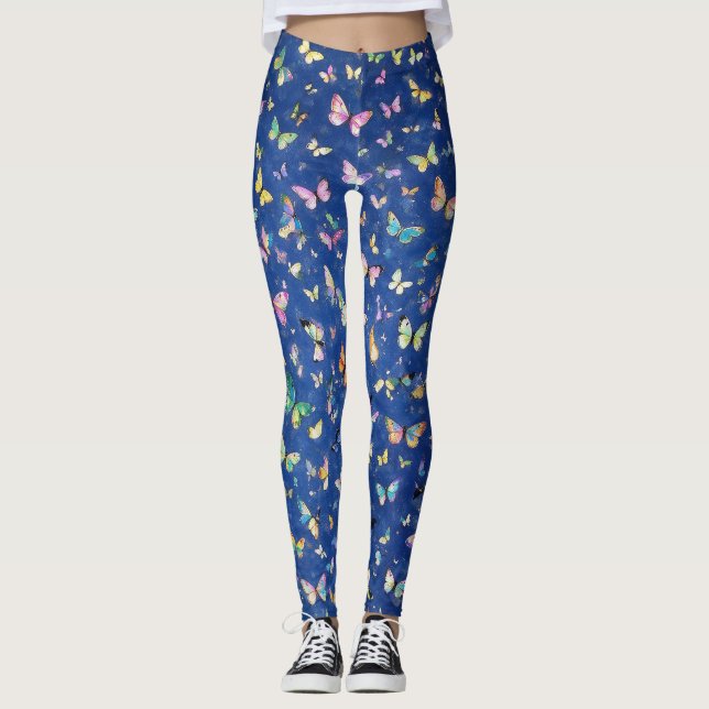 Leggings 1000 Papillons Bleus (Devant)