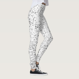 Leggings 16. Grunge animal noir et blanc éclat d'encre pa