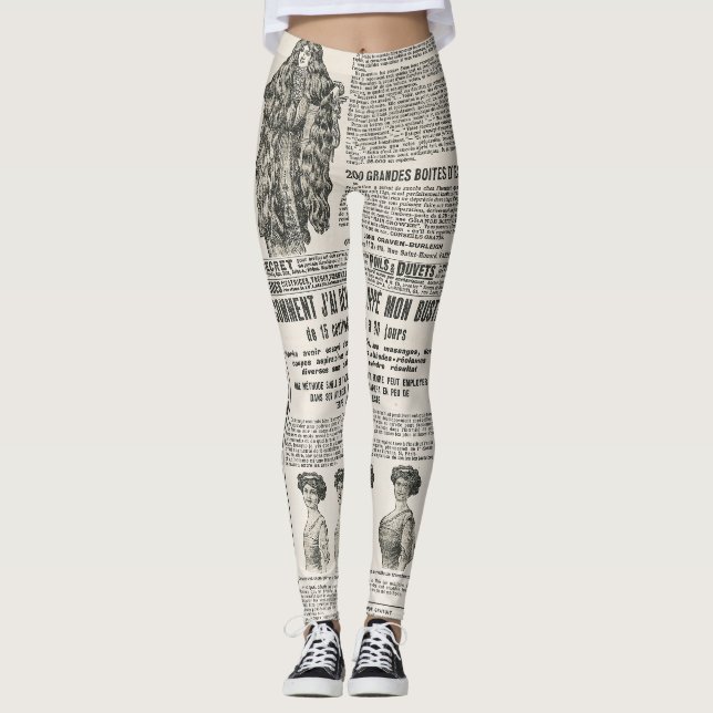 Leggings 1919 Paris Mode : Page de journaux anciens (Devant)