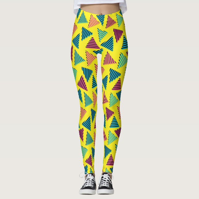 Leggings 1980/90 Retro Neon Motif (Devant)