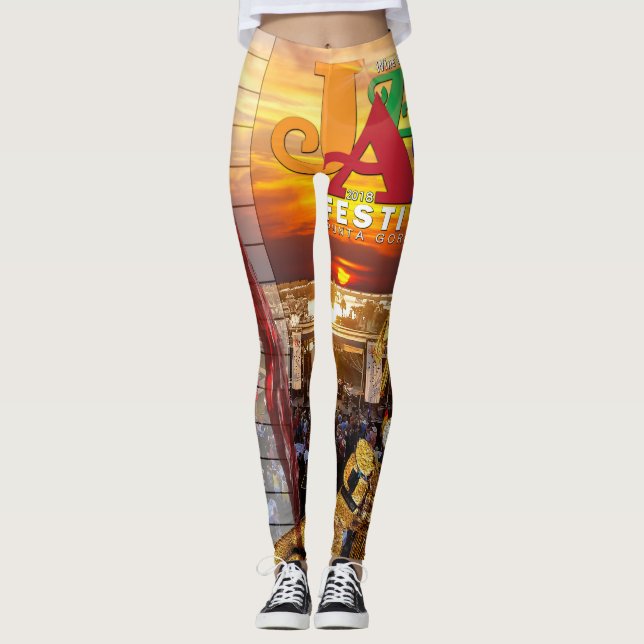 Leggings 2018 vin et guêtres de Fest de jazz (Devant)