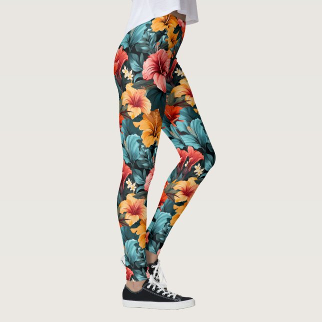 Leggings #28 Motif floral (Droite)