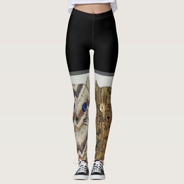 Leggings 2 Fat Cats #1 (Devant)