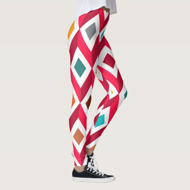 Leggings 3D Cubes Pink (Droite)