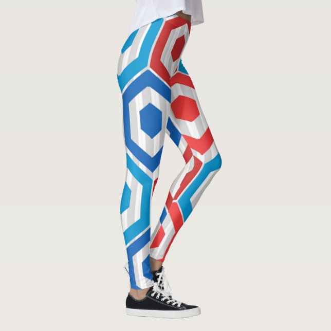 Leggings 4 juillet Hexagons (Droite)