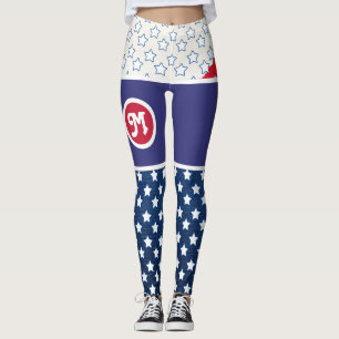 Leggings 4 juillet monogramme du jour de l'indépendance