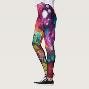 Leggings 60s Retro Tye Die les années 70 Hippy
