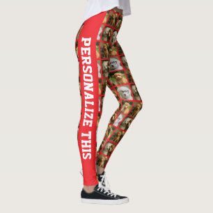 Leggings 6 modèles de photo et de texte personnalisés pour