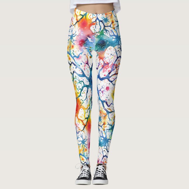 Leggings 70s 60s Psychedelic Hippy Retro Hip (Devant)