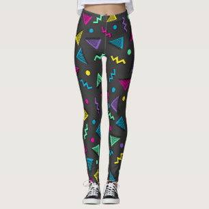 Leggings 80s Formes multicolores