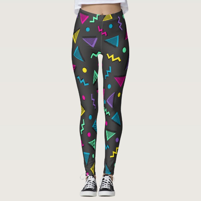 Leggings 80s Formes multicolores (Devant)