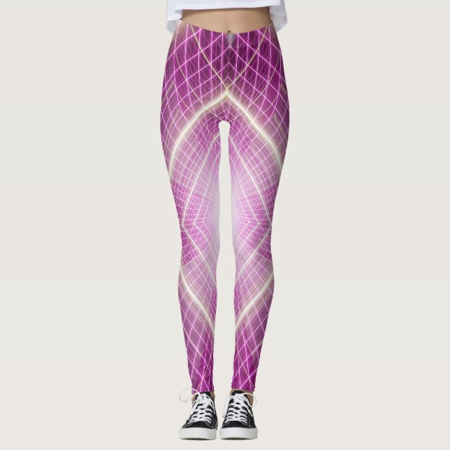 Leggings 80s Rétro : Arrière - plan 3D Sci-Fi. (Devant)