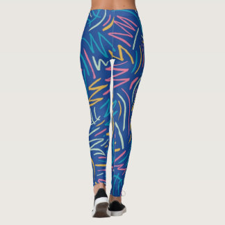 Leggings à billes bleues
