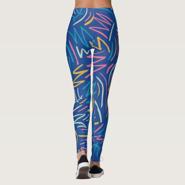 Leggings à billes bleues (Dos)