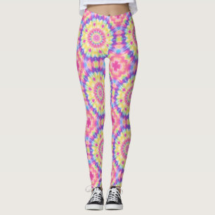 Leggings à Cravate-coloré vibrant : gras et coloré