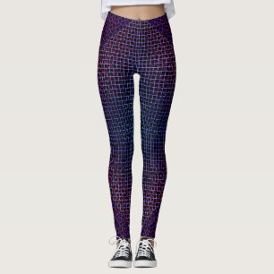 Leggings à damiers motif net 01 Black BG