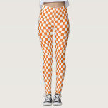 Leggings À damiers orange et blanc<br><div class="desc">Leggings À damiers orange et blanc</div>