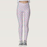 Leggings À damiers rose et bleu<br><div class="desc">Leggings À damiers roses et bleus</div>