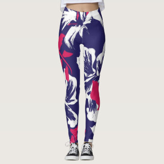 Leggings à fleurs classiques pour dames