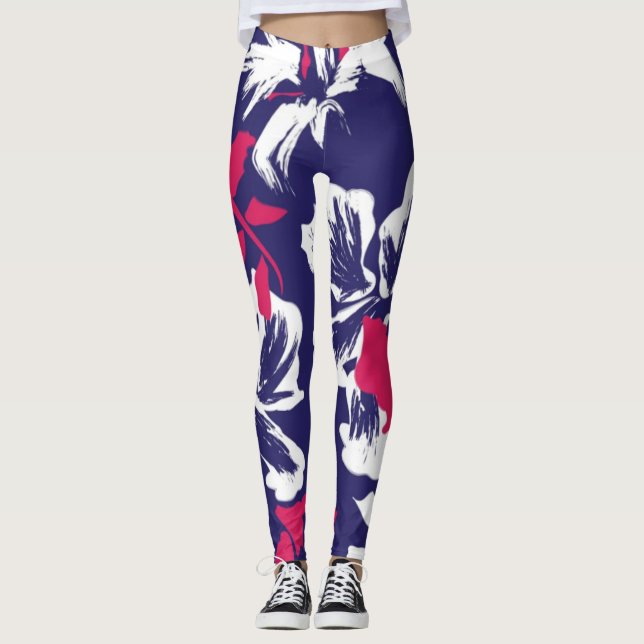 Leggings à fleurs classiques pour dames (Devant)