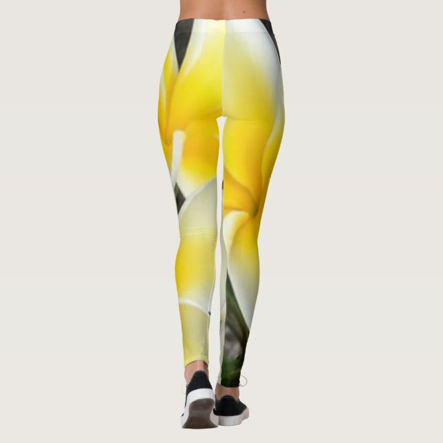 Leggings à fleurs jaunes (Dos)