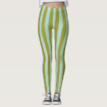 Leggings à grandes rayures de céleri et de menthe<br><div class="desc">Bandes graphiques larges en vert menthe et céleri</div>