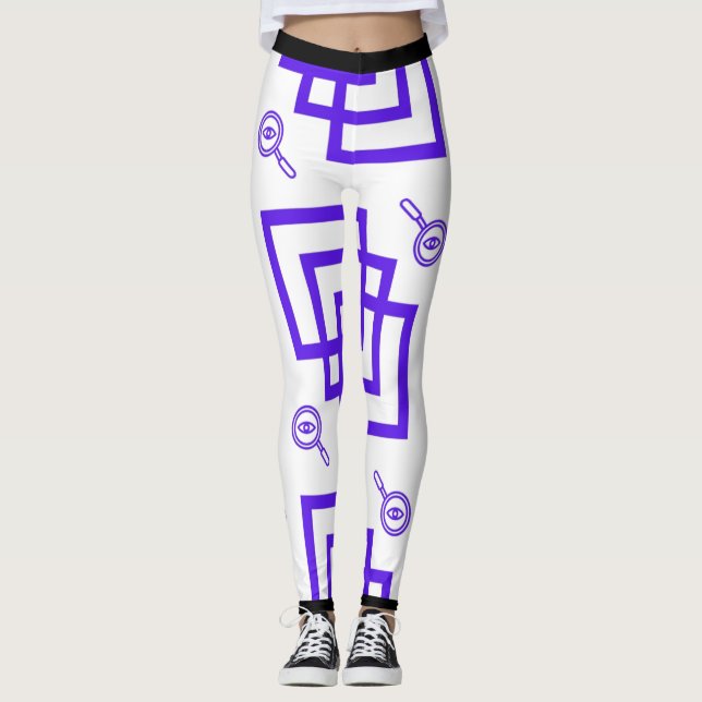 Leggings à icône de recherche Monoline – Minimalis (Devant)