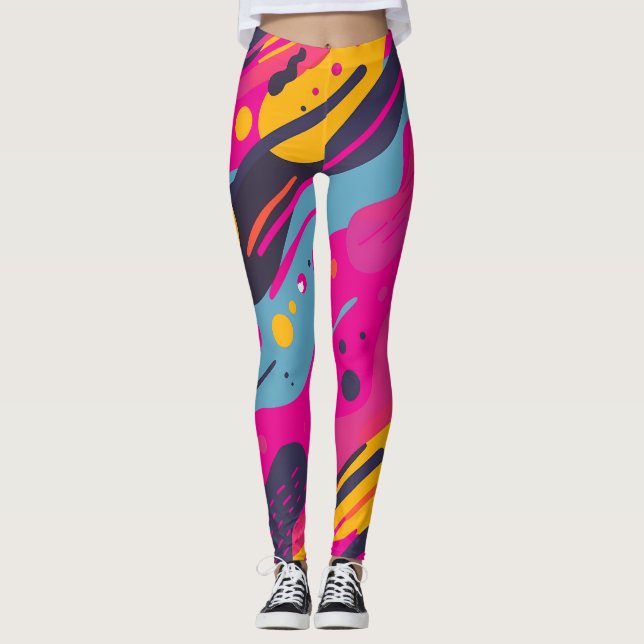 Leggings à Impression Florale Intégrale (Devant)