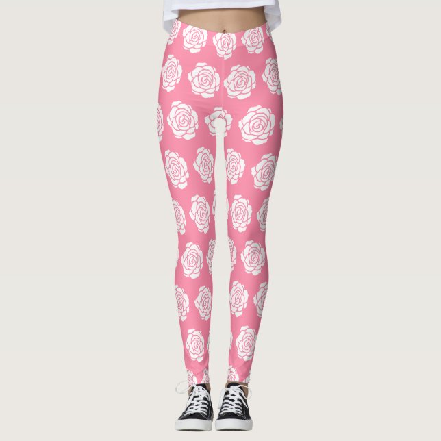 Leggings à la rose blanche (Devant)