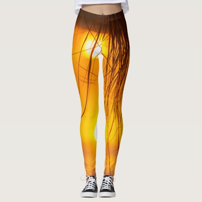 Leggings à l'envers du coucher du soleil (Devant)