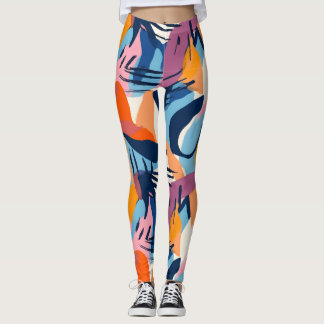 Leggings à motif de formes abstraites modernes et